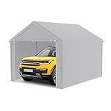 FIVMEN Carport Zeltgarage 3x4 m Große Garagenzelt Lagerzelt mit Abnehmbar...