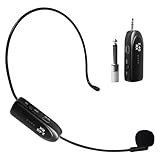 Wireless Mikrofon Headset, 2.4G Kabelloses Funkmikrofon Headset mit 20M...