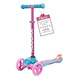 HUDORA Scooter Flitzkids 2.0 I Stabiler Kinderscooter mit großer Trittfläche I...