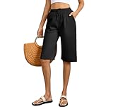 Zilams Kurze Hose Damen Sommer Bermuda Shorts mit Taschen und Kordelzug...