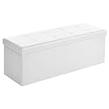 SONGMICS 110 cm Sitzbank mit Stauraum, Sitztruhe, Aufbewahrungsbox, Fußhocker,...