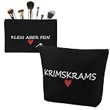 2 Stück Schminktasche Damen, wasserdichte Kulturtasche Schwarz, Tragbar...