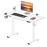 SANODESK Höhenverstellbarer Schreibtisch 110×54 cm – Kompakter Standing Desk...