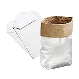 mine OFFICEKULTUR – Papiersack, Paperbag, XL, 2 Stück, weiß unbedruckt