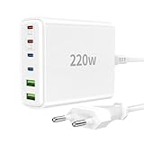 FINIBO 220W USB C Ladegerät Mehrfach: 6 Ports USB Schnellladegerät - PD USB...
