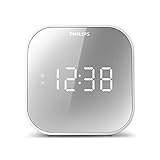 Philips Wecker mit Radio, Radio mit verspiegeltem Display, Digitalradio mit...