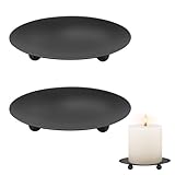 ALLAVA 2 Stück Kerzenhalter, Kerzenhalter Stumpenkerzen für Kerzen bis 9 cm,...