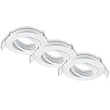BRILONER - 3er Set Einbaustrahler 230V flach, schwenkbar, GU10, max. 7W, Spot,...
