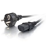 C2G 2M Stromkabel (IEC320C13 to CEE 7/7 Schuko) 6 Foot Netzkabel für Computer...