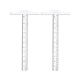 T Square,2 PCS T-Form-Lineal Kunststoff T-Quadrat Klar T-Lineal Transparent T...