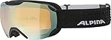 Alpina Unisex - Erwachsene Skibrille, Black Matt, Einheitsgröße
