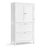 VASAGLE Badezimmerschrank, Badschrank, Küchenschrank, Aufbewahrungsschrank mit...