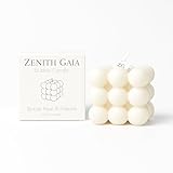 Zenith Gaia Bubble Kerze Aus 100% Natürlichem Sojawachs - Beige 6x6x6cm -...