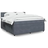 vidaXL Boxspringbett, Doppelbett mit Matratze Matratzenauflage, Bettgestell mit...