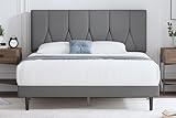 Yocreat Polsterbett 180 x 200 cm Bettgestell Doppelbett Bettrahmen mit Kopfteil,...