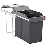 Hailo Abfallsammler Tandem 3650101 Einbau-Mülltrenner mit 2 Fächern -...