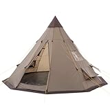 CampFeuer Tipi Zelt Spirit für 4 Personen | 3000 mm Wassersäule | Braun |...