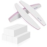 Xinstroe 10 Stück Nagelfeilen Buffer, Doppelseitige 100/180, Nagel Block Weiß...