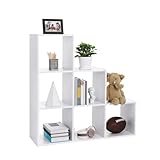 VASAGLE Treppenregal, Bücherregal, Stufenregal, Standregal, mit 6 Würfeln,...