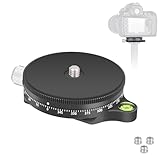 ARTCISE Kamera Panorama-Panning Base mit Stilplatte, Panoramakopf mit...