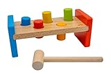 Goki 58581 Hammerbank aus Holz, ergonomisches Hämmern und Zielübungen für die...
