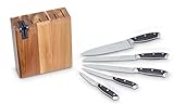ECHTWERK Messerblock/ Küchenmesser-Set aus Akazienholz mit rutschhemmenden...