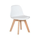 FurnitureR 1 PC Kinderstuhl mit breitem Weichkissensitz, Beine aus massivem...