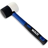 WELIQU 940g Gummihammer Schwarz/Weiß, ⌀65mm Pflasterhammer groß mit...