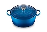 Le Creuset Signature Gusseisen-Bräter mit Deckel, Ø 30 cm, Rund, Für alle...