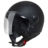 VINZ Como Jethelm mit Visier ECE 22.06 Zertifiziert | Roller Helm Mopedhelm...