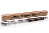 XXL Grill-Zange - extra lang 56 cm Edelstahl mit Echtholz Griff inkl....