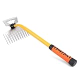 FLOWERUN Hand Unkrautstecher mit Ergonomischem Griff, Unkrauthacke mit 11 Zinken...