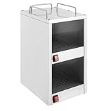 Edelstahl Gastro Tellerwärmer Tassenwärmer 2 Fächer Wärmeschrank Konstante...