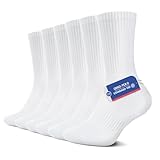YouShow 6 Paar Weiß Tennissocken Herren Damen Classic Sportsocken Cushioned...