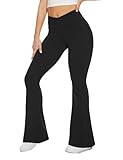 TNNZEET Schlaghose Damen Cross Waist Flared Yogahose Blickdicht Bootcut Leggings...
