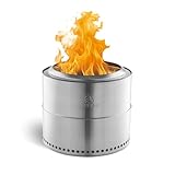 BURNHARD Feuerschale Edelstahl 50 cm, inkl. Aufbewahrungstasche, Feuertonne,...