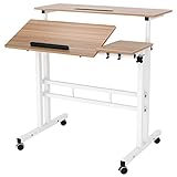 SogesHome Höhenverstellbarer Computertisch Laptop Schreibtisch Workstation...