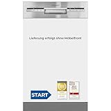 Exquisit START Einbaugeschirrspüler 45 cm, Teilintegriert, 9 Maßgedecke, 9...