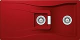 SCHOCK Küchenspüle 100 x 60 cm Waterfall D-150 Rouge - rote CRISTADUR Spüle,...