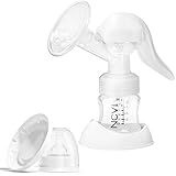 NCVI Handmilchpumpe inkl. Fläschchen 150 ml, BPA-frei, für sanftes und...