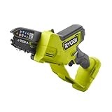 RYOBI 18 V ONE+ Brushless Akku-Einhand-Kettensäge RY18PSX10A-0 (10 cm...