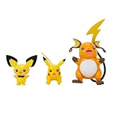 Pokemon PKW2778 Select 3er-Pack mit Pichu und Pikachu und 7,6 cm Raichu Battle...
