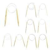 9Größen Rundstricknadel Stricknadeln Bambus Set,Doppelspitzige Stricknadeln...
