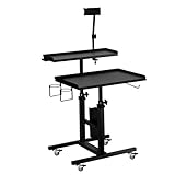 Poarmeey Premium Tattoo-Salon-Tablett, verstellbar, doppelstöckig, Workstation...