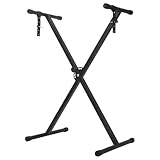 Trintion Keyboardständer Doppelstrebig Keyboard Ständer verstellbar 61 cm bis...