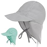 PIWOSGOL Baby Sonnenhut UPF 50+, Sonnenhut Kinder mit Nackenschutz und...