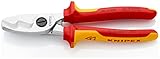KNIPEX Kabelschere mit Doppelschneide isoliert mit Mehrkomponenten-Hüllen,...