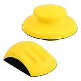 2 Stück Schleifklotz Klett, 5 Zoll Klett-Handschleifblock, 125mm Maus- und...