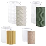 4 Stück Kerzenform Silikon, Kerzenformen Zum Gießen Set, DIY Kerzen Formen...