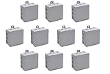 Meister 7463020 Abzweigkasten Aufputz - 75 x 75 x 37 mm - 10 Stück - 12...